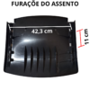 CONJUNTO ASSENTO ENCOSTO LOTUS PRETO CADEIRA ISO C/ Parafuso - Image 5
