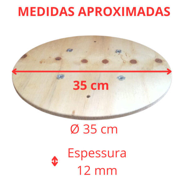 Madeira Conjunto Assento e Encosto Para Cadeira Mocho - Image 8