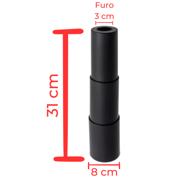 CAPA TELESCOPICO 3 ESTAGIOS PARA PISTÃO - COR PRETO - Image 2